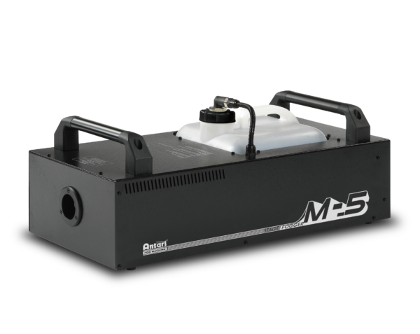 Experience the Antari M-5, a high-output fog machine designed for large venues and events, delivering consistent, dense fog with precise control and reliability.